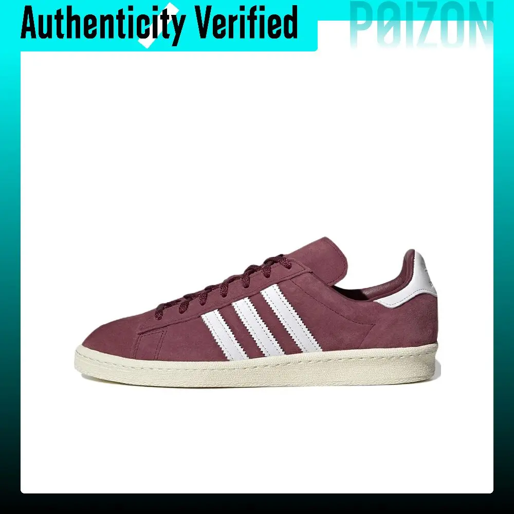 adidas-originals-campus-80s-chaussures-de-skateboard-basses-en-cuir-resistantes-a-l'abrasion-pour-hommes-rouge-fz6152