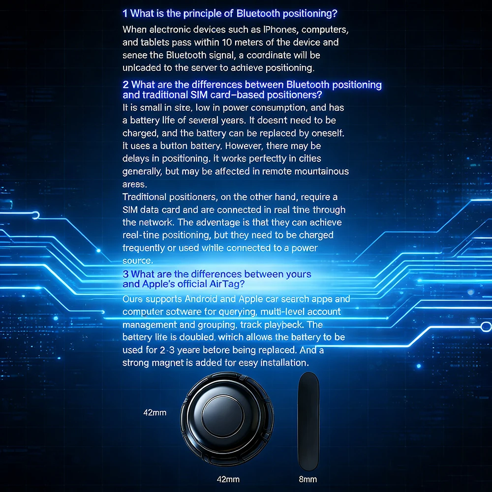 Small-Sized Anti-Lost Device Findmy Locator Key Tracker Air Tag Compatible with Android, Harmonyos, Huawei