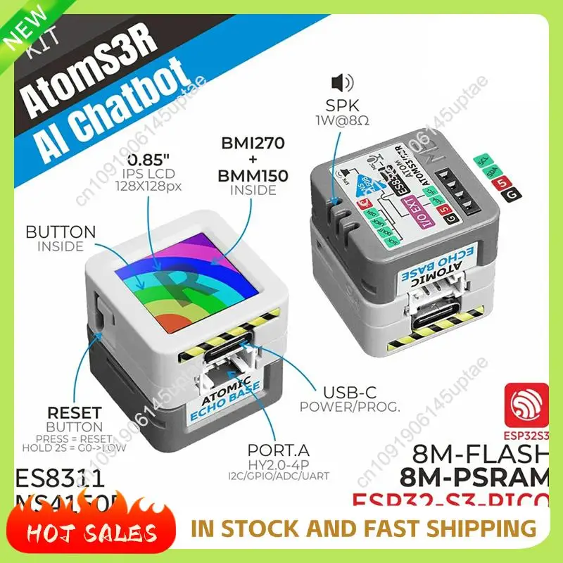 

N88R For M5stack Atoms3r ESP32-S3 Programmable Controller High Integration AI Chatbot Development Kit With Echo Base