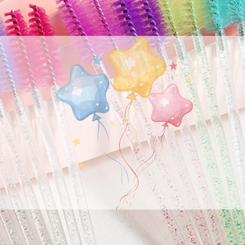 المتاح كريستال الرموش فرشاة مشط 50/100 قطعة رموش تمديد عصي الماسكارا ماكياج المهنية ماكياج الجمال أداة