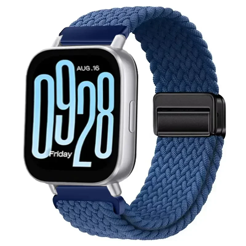 حزام من النايلون لساعة Redmi 5 Active/Lite حزام معصمه لـ Xiaomi Redmi 5 Lite ملحقات حزام الساعات المغناطيسي المضفر