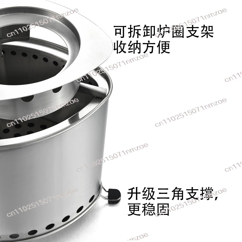 Portable Stainless Steel Camping Fire Pit – Outdoor Smokeless Fire Pit for Camping, Backyard, Heating, and Bonfire