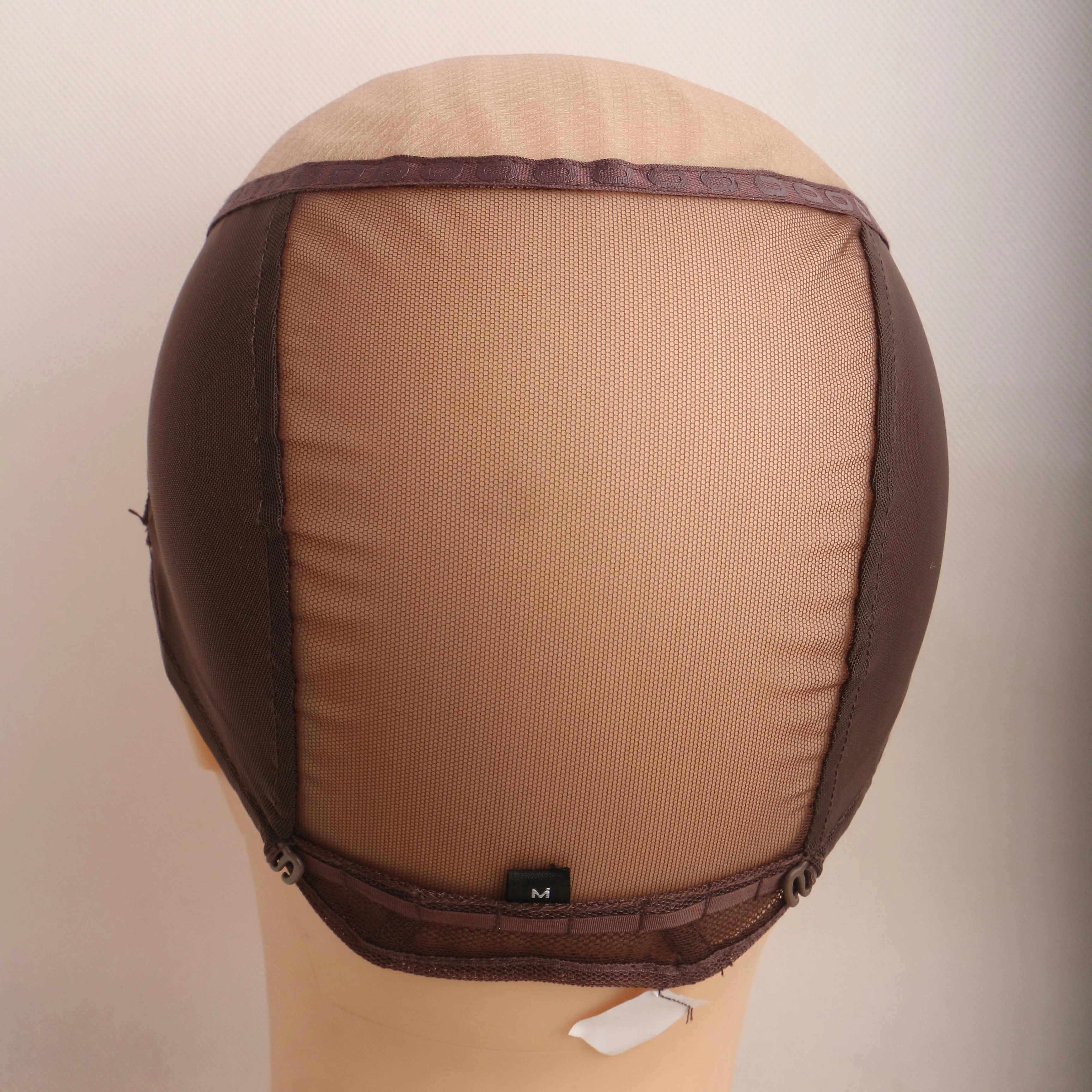 H-19-40D قابل للتعديل نصف كامل الدانتيل إغلاق U جزء البناء دنة صافي شبكة بونيه Perruque قبة غطاء شعر مستعار لصنع الباروكات #4