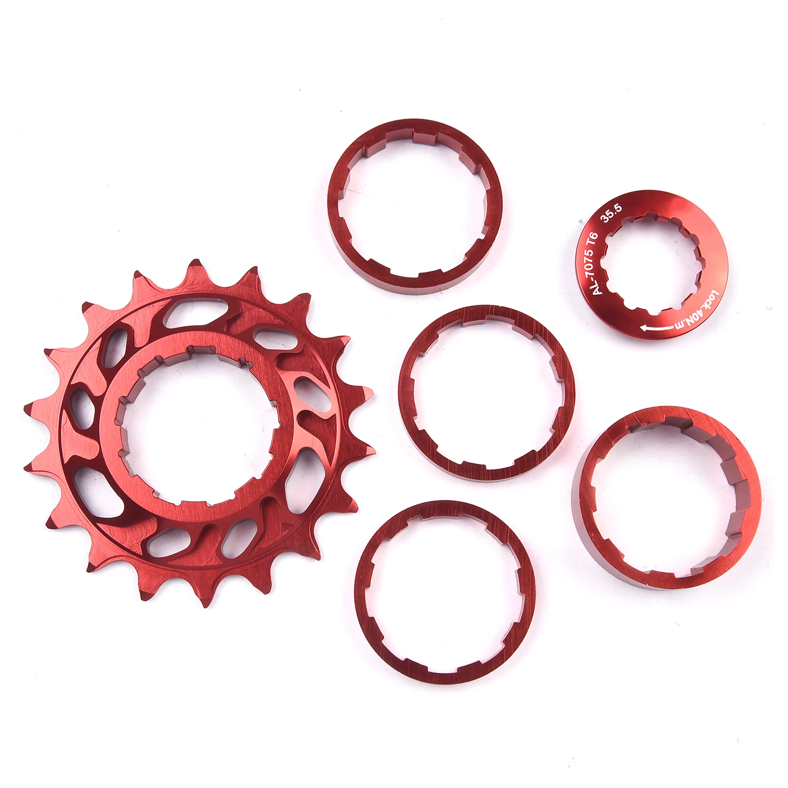 Mountain Bike Cassettes Freewheels 18T Aluminum Alloy Single Speed Flywheel Conversion Kit Bicycle FixedGear Accessories