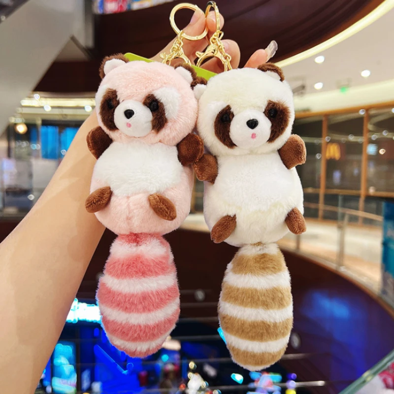 Plush Raccoon Plush Key Chains Love Couple Small Hanging Ornament Wedding Doll Ragdoll Accessories Small Pendant Fashion Jewelry