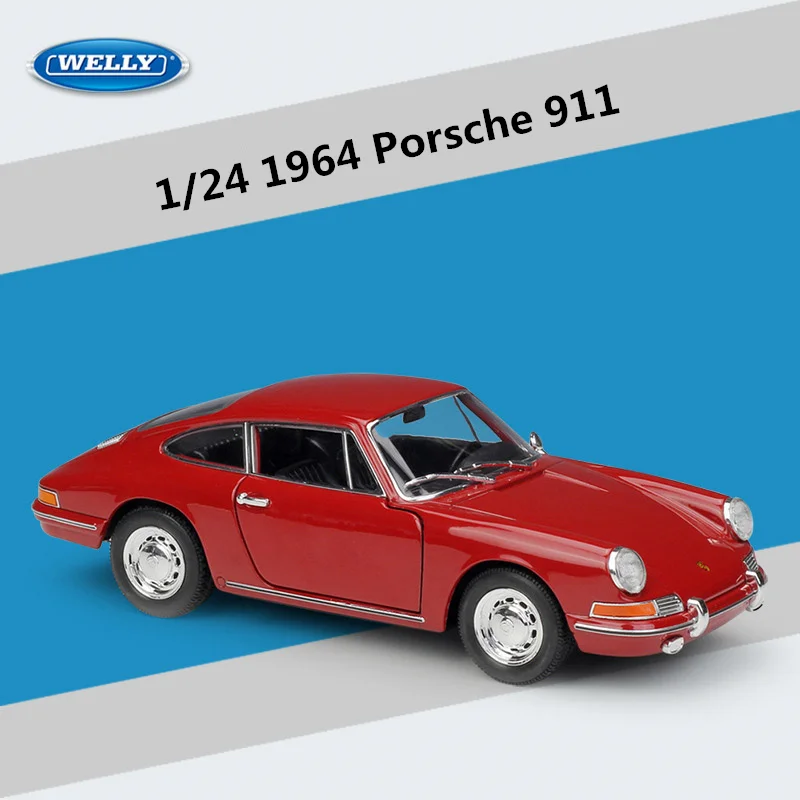 WELLY 1:24 1964 Porsche 911 Alloy Classic Sports Car Model