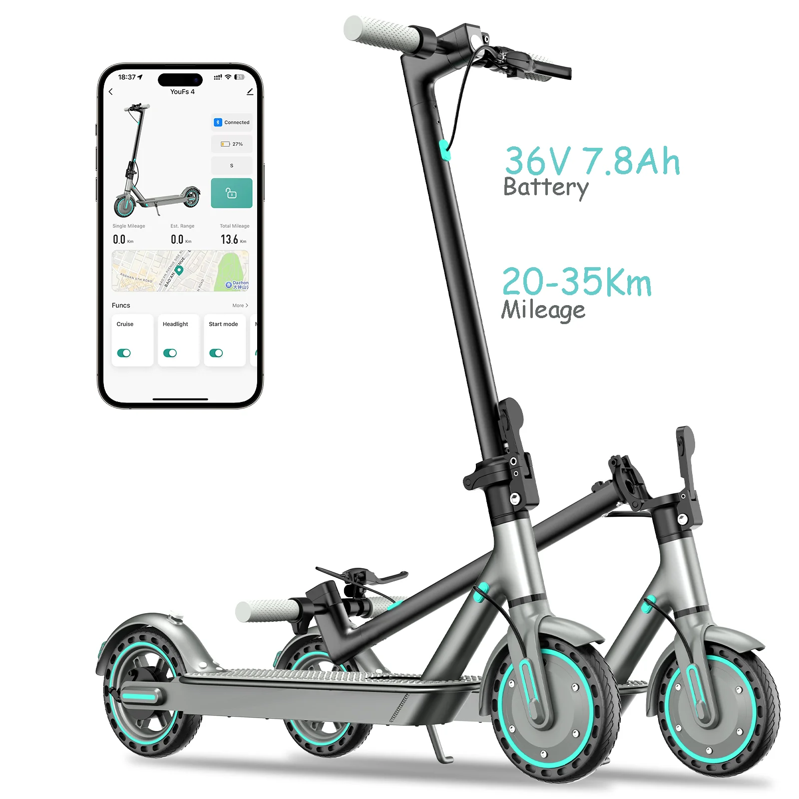 

Electric Scooter D8 Pro 36V 7.8Ah 8.5 inch honeycomb tire, folding, easy to carry, adult electric scooter