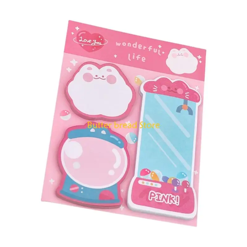 W89C 60 vellen Cartoon Animal Notes Sticky Notes Small Memo Pad Journaling Note Paper