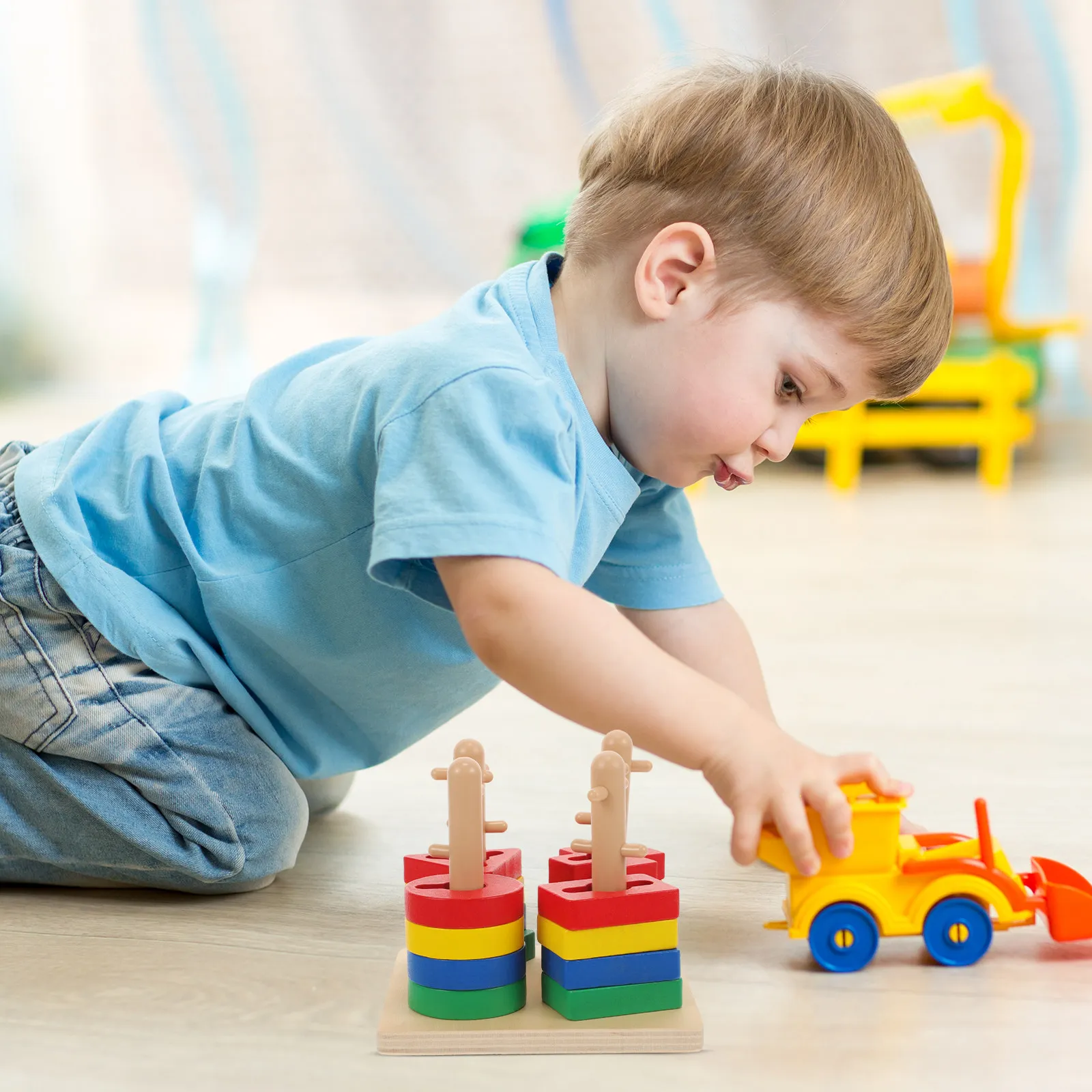 1Set Colorful Kids Game Wooden Educational Geometric Teaching Aids Enhance Spatial Thinking Logic Dexterity Sensory Development