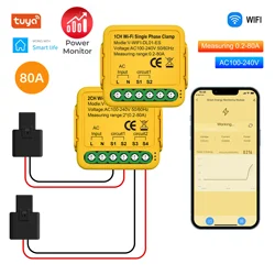 Smart Life WiFi licznik energii czujnik prądu statystyk do oświetlenia elektrycznego Solar KWH Tuya inteligentny monitor mocy 100-240V