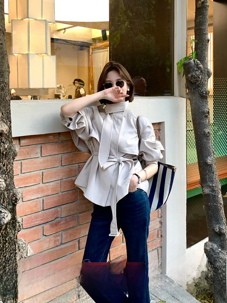 

Retro High Waist Flared Jeans Women's Casual Commute Slimming Elastic Straight Leg Long Pants Spring Cotton Korean Sle