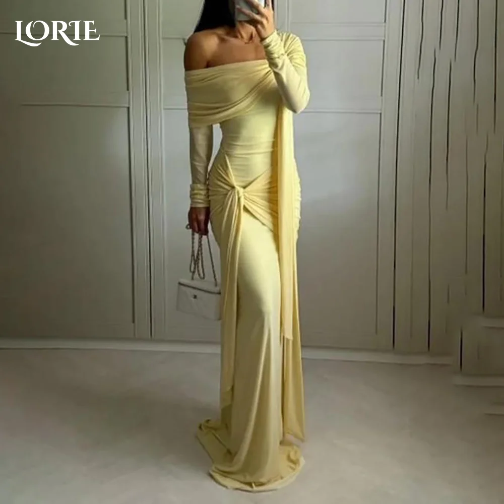 

LORIE Shiny Satin Mermaid Evening DressSpaghetti Straps Princess Prom Dress Sexy Shiny Leather Sparkly Party Gown Customized