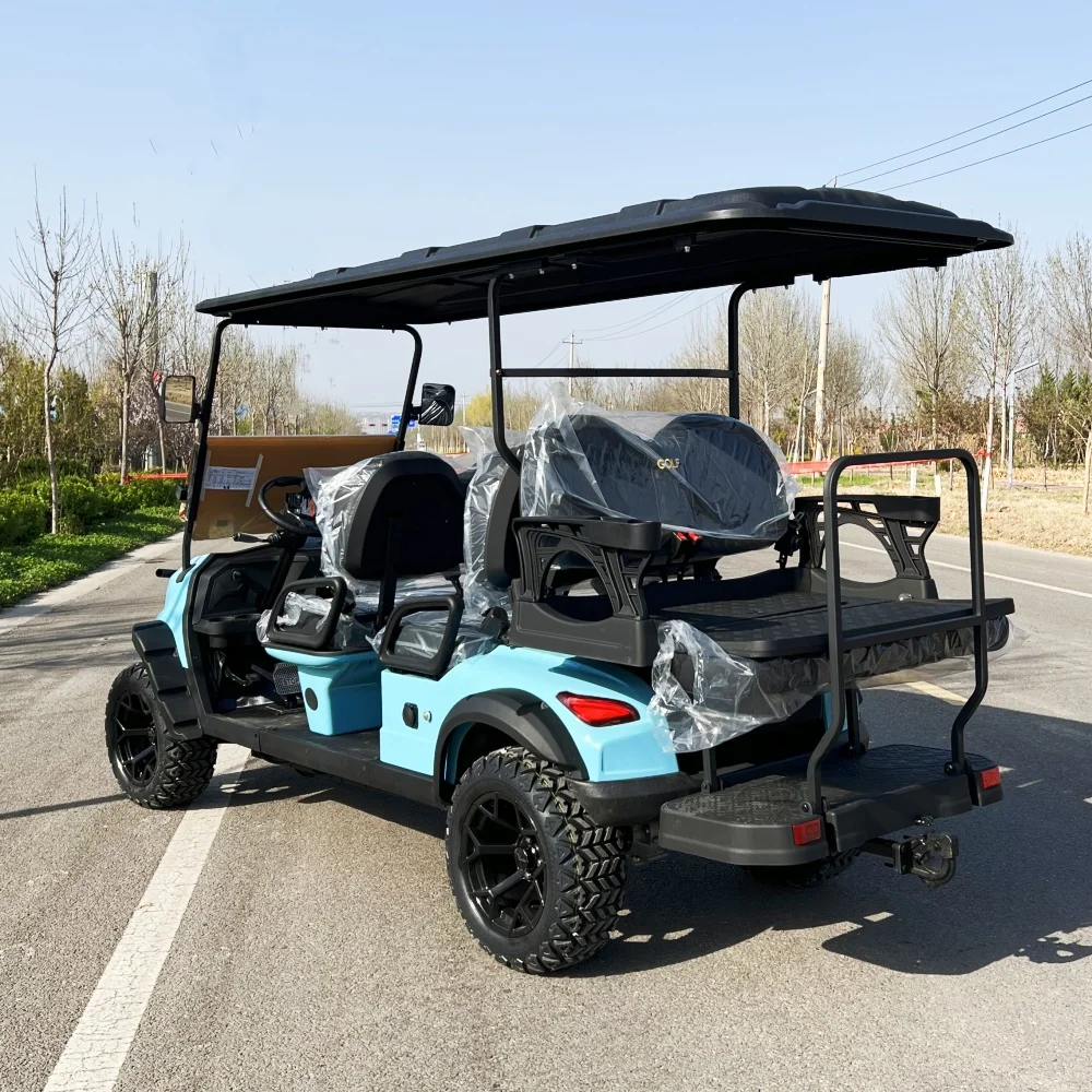 Street Legal Electric Golf Cart 4 Seats 5000W Scooter Go Kart ATV Adult Touring Classic Solar Golf Cart