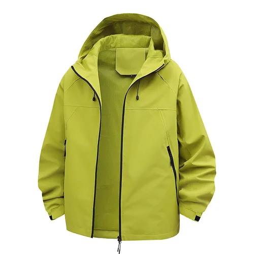 Imagen 2 del producto Chaqueta de exterior para mujer, chaqueta informal con capucha y cremallera, transpirable, resistente al viento, impermeable y resistente a las manchas, ropa de montañismo
