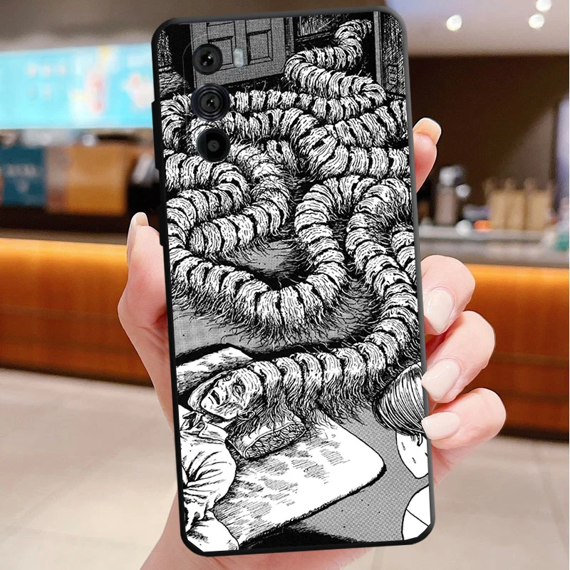 Funda de teléfono para Motorola Edge 50 40 Pro 60 50 40 30 Ultra Neo Fusion Moto G85 G72 G53 G54 G84 G13 G32 Junji Ito Tees Horror