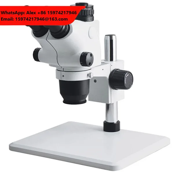 6.5X-65X Trinocular Stereo Microscope For Phone PCB Motherboard Soldering Repair Simul-focal Zoom Microscope