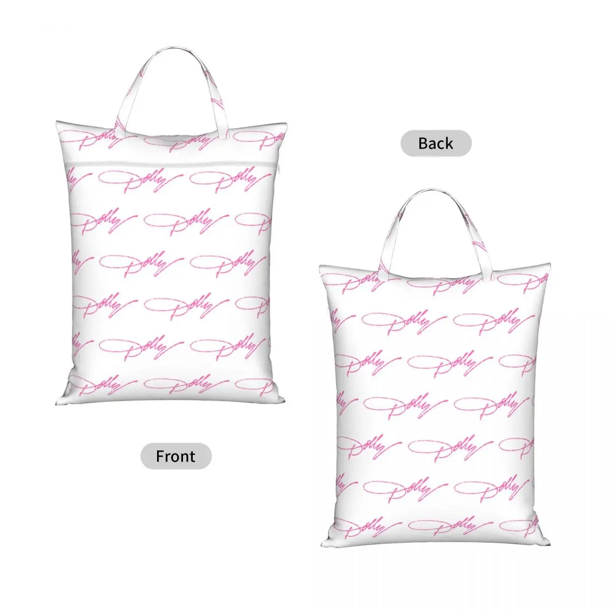 Dolly Parton Pink Sparkle Travel Laundry Bag Waterproof Reusable Dirty Clothes Pouch Gym Yoga Vacation Washing Basket