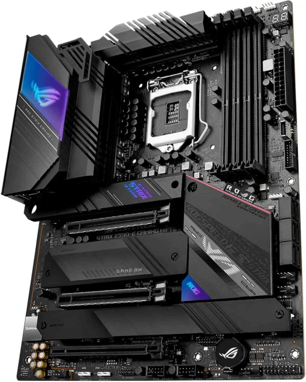 

ROG Strix Z590-E Gaming WiFi 6E LGA 1200 11th/10th Gen ATX Motherboard PCIe 4.0 14+2 Power Stages DDR4