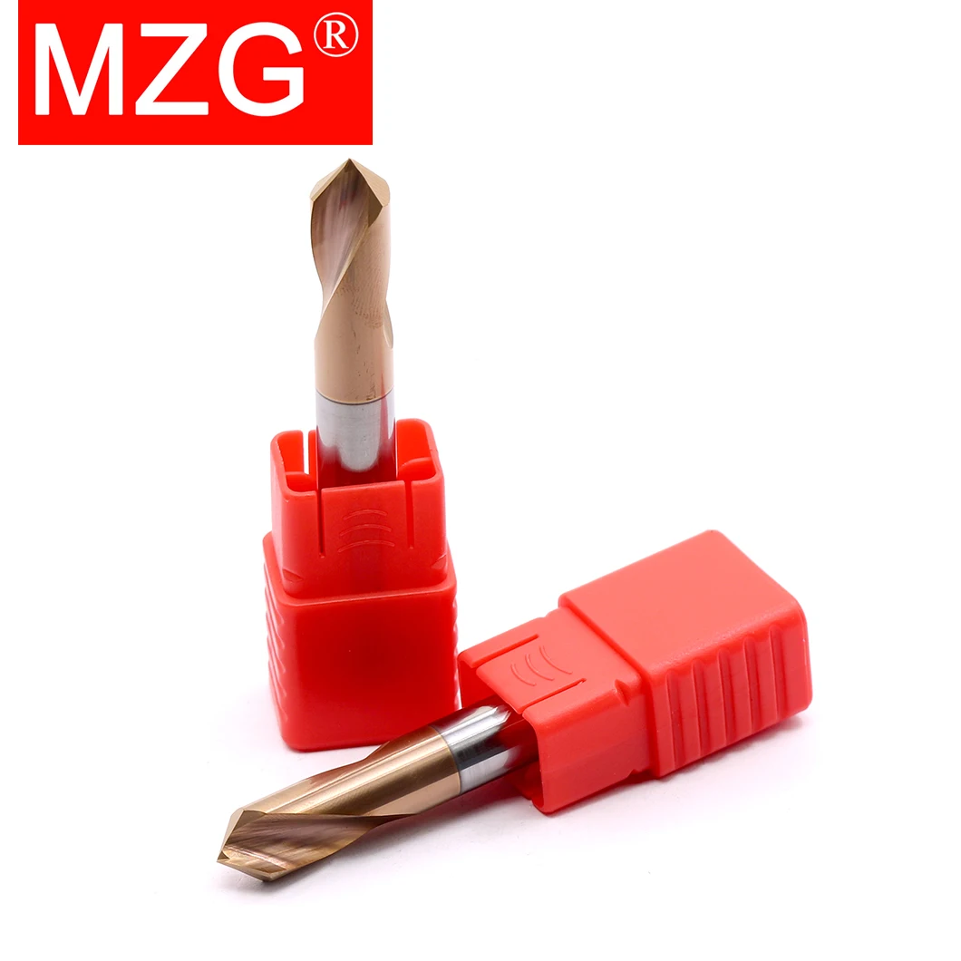 MZG HRC60 Spot Drill Bit Point 90 Dgrees Carbide Coated Tungsten Carbide Steel Point Angle for Machining Hole Chamfering Tools