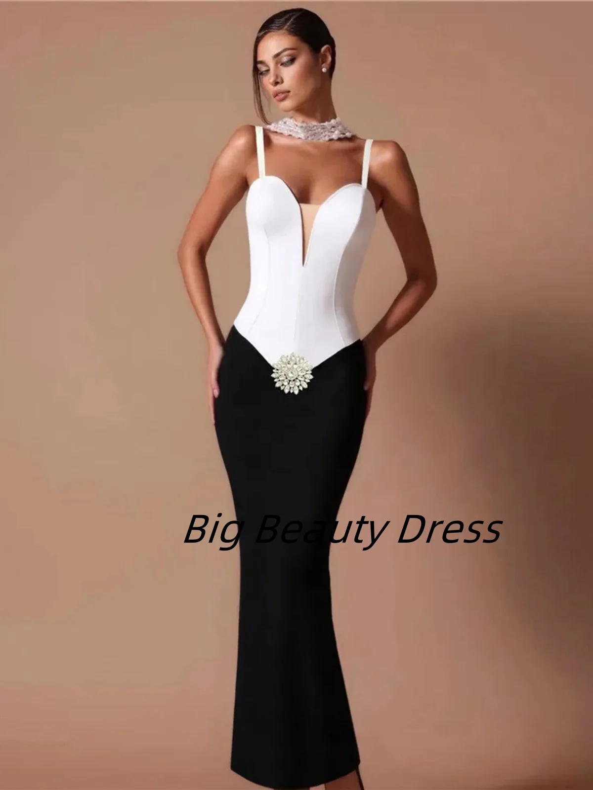 

Customized Fashion Quinceanera Sexy V Neck Diamond Black White Sleeveless Long Dresses Party Gowns vestidos de 15 quinceañera