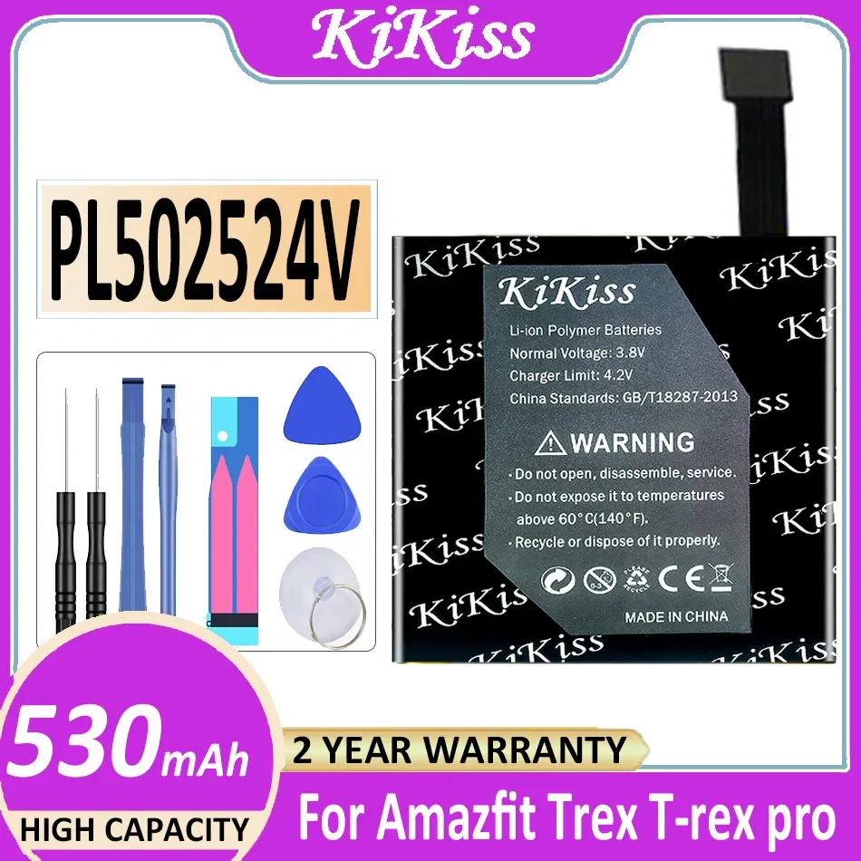 KiKiss Battery for Huami Amazfit Trex T-rex Pro Verge Lite Res Sport 2/Stratos II 2 A1609/Ares Bip GTR/A1928/A1602 Batterij