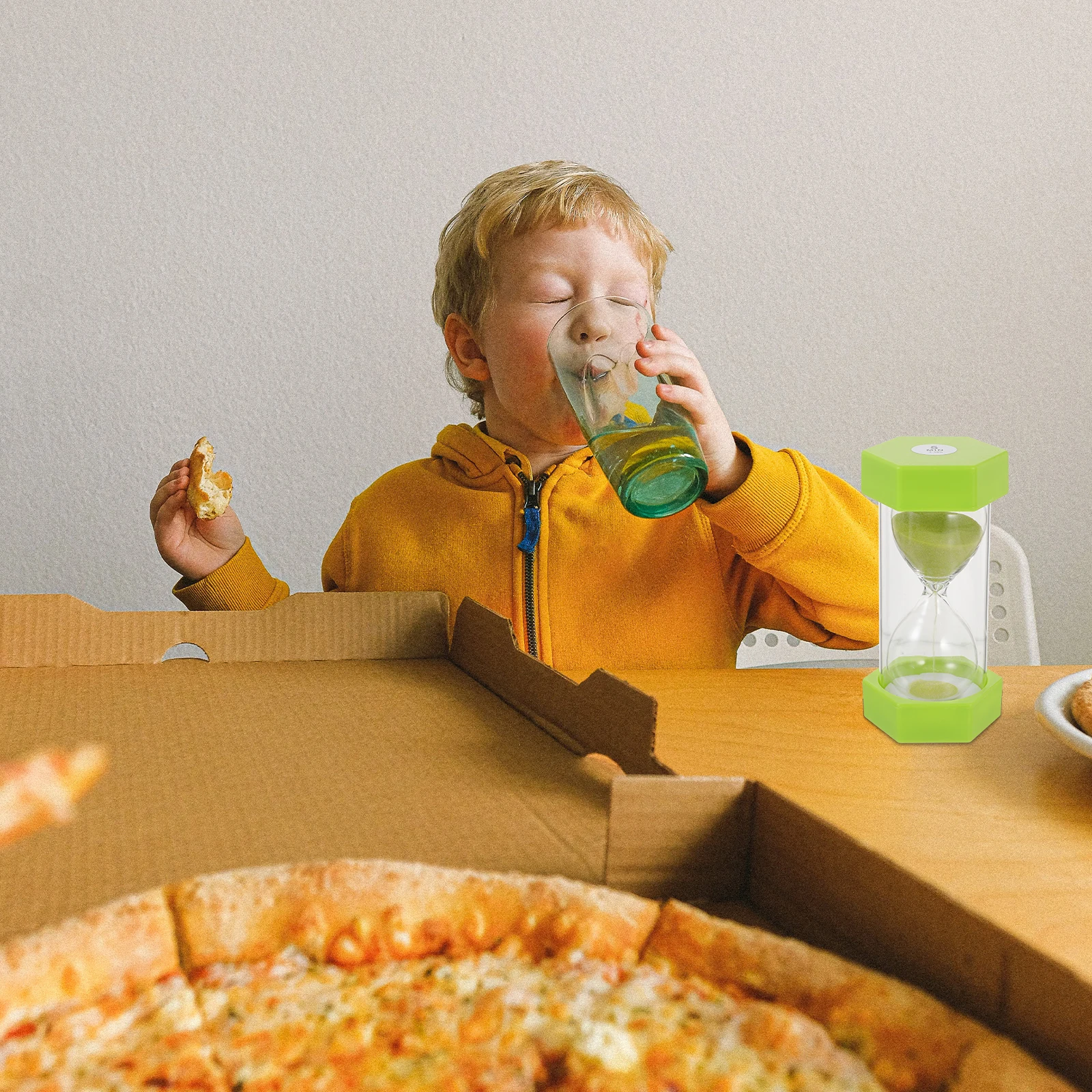 

Anti Fall 5 Minutes Quicksand Timer Grass Green Hourglass Decor Durable Sand Clock Children Eating Tool Creative Desk Supply