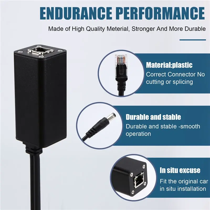 POE الفاصل 25 واط 2.5 جرام 48 فولت إلى 12 فولت IEEE 802.3Af الطاقة عبر إيثرنت الفاصل محول لكاميرات نظام CCTV الأمن-Y41A