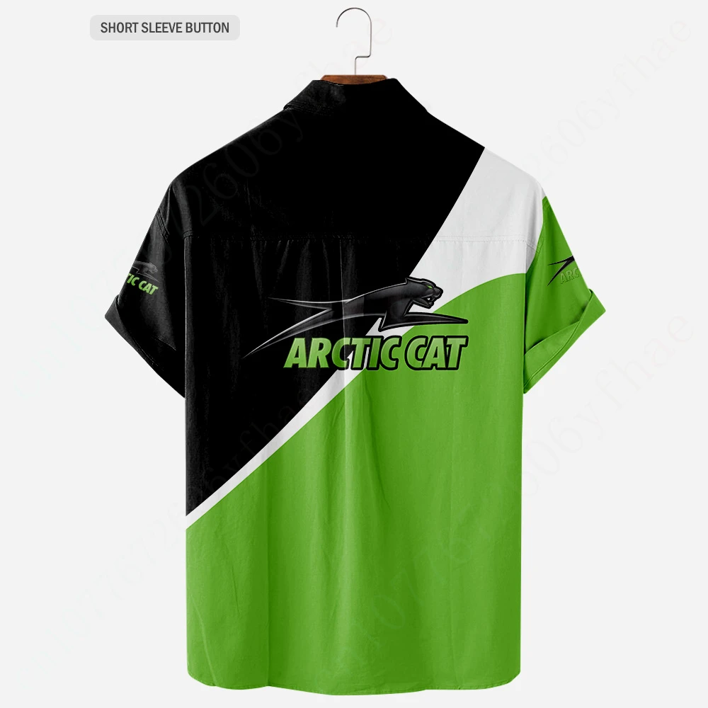 Arctic Cat Unisex camisas casuales para hombres y mujeres, camisa Harajuku de gran tamaño, camisas y blusas de Anime, cárdigan con botón 3D