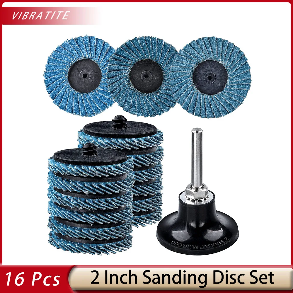 

15Pcs 2 Inch Sanding Discs 40-80 Grit Grinding Discs Abrasive Grinder Wheels for Wood Metal Stone Polishing