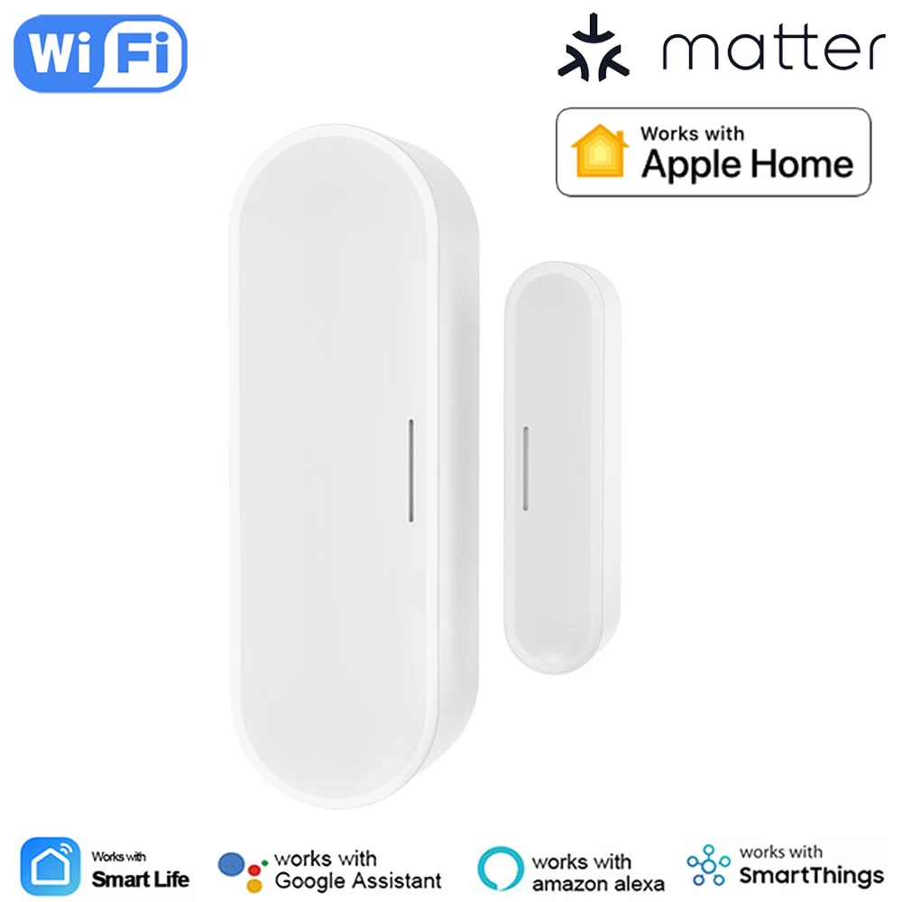 

Tuya Matter Thread Датчик двери, окна с питанием от USB, беспроводной детектор умного дома, работающий с HomeKit Alexa Google Home SmartThings
