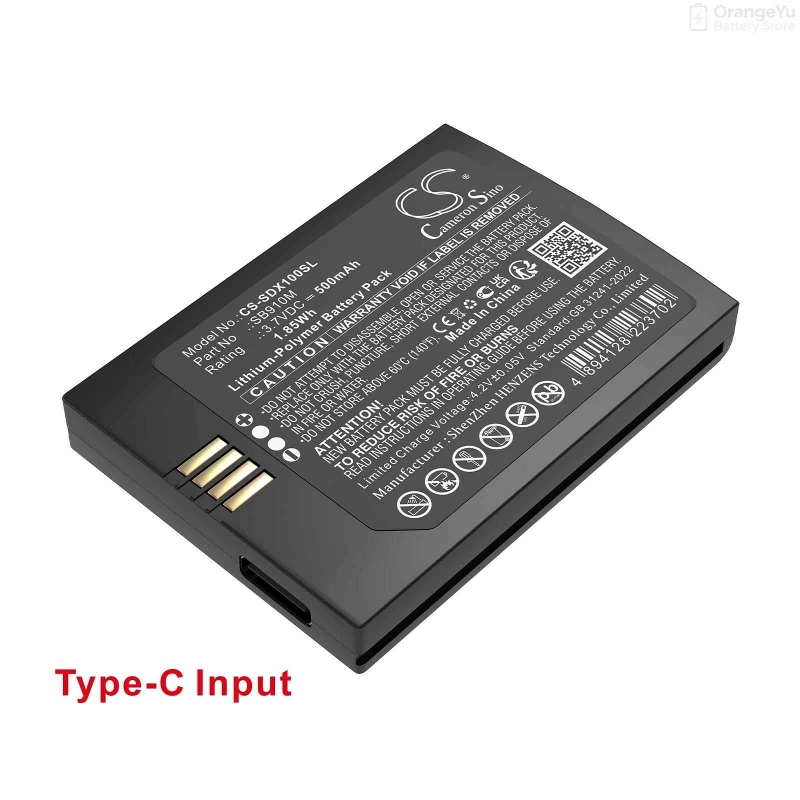 Replacement 3.7V 500mAh Transmitters & Receiver Battery for Shure ADX1M bodypack transmitter DX1M G57 DX1M transmitter SB910M