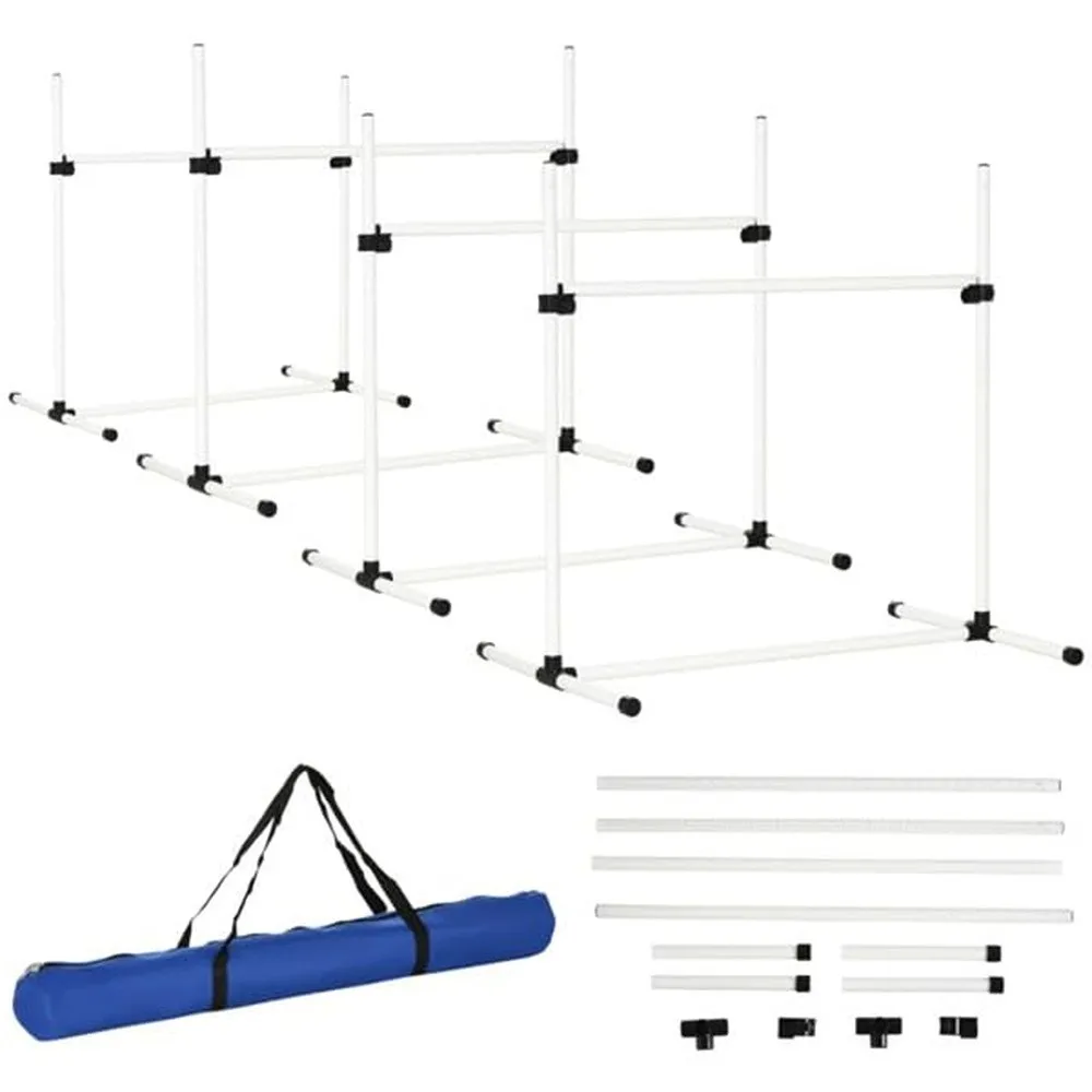 Dog Agility Jump Training Set of 4 with Carry Bag 37