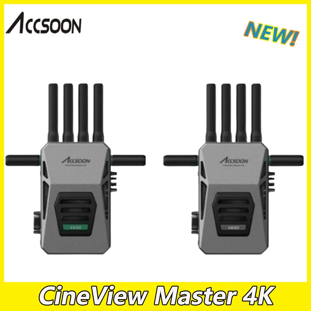 

ACCSOON CineView Master 4K Wireless Image Transmission System For Production Masters 4K60P Video 25ms Latency 2.5km Extended Ran