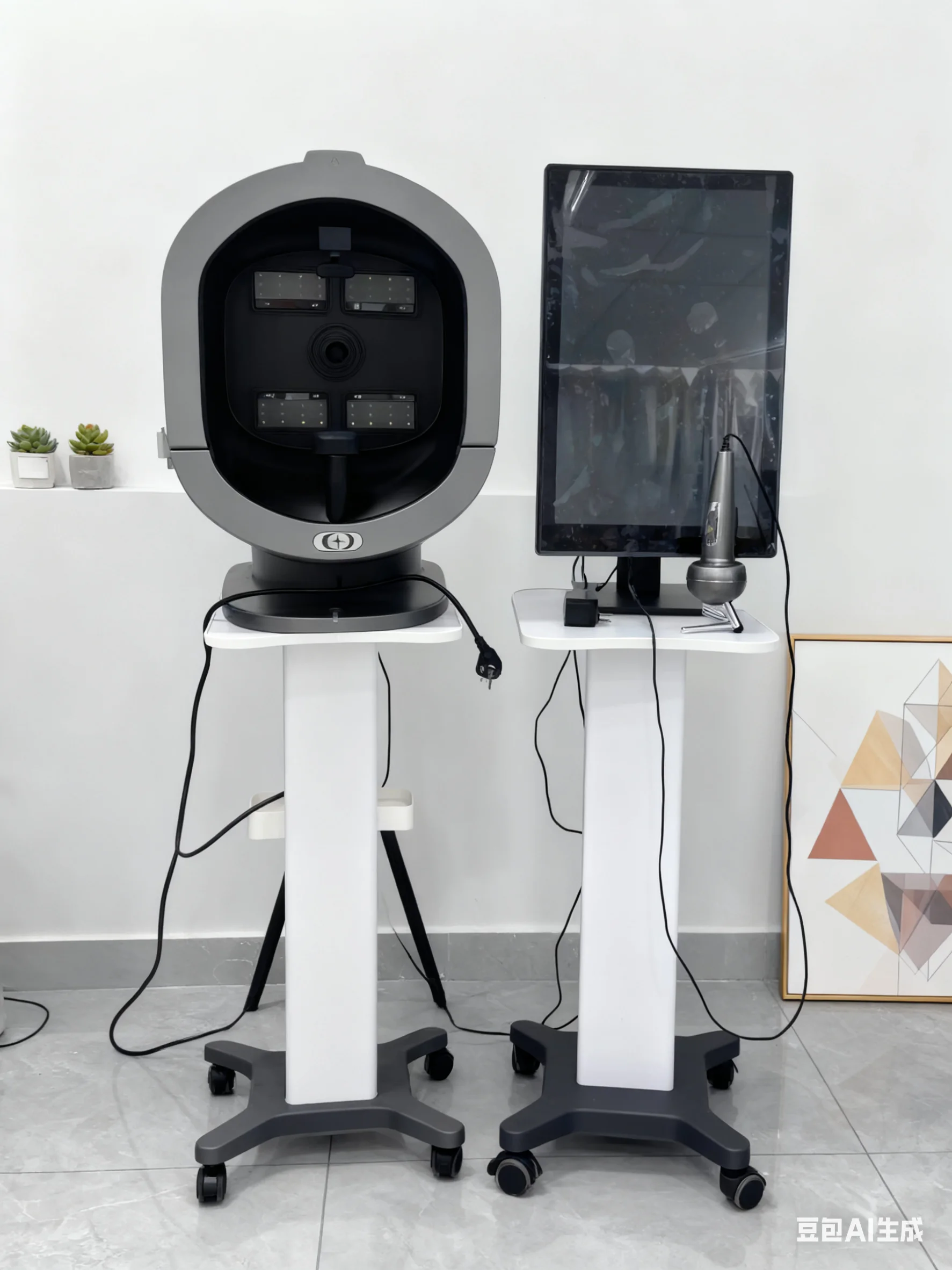 

Анализатор кожи лица 3D с ИИ, 21,5 дюйма, 8-спектральный световой сканер для анализа волос и кожи, для бизнеса и салонов красоты