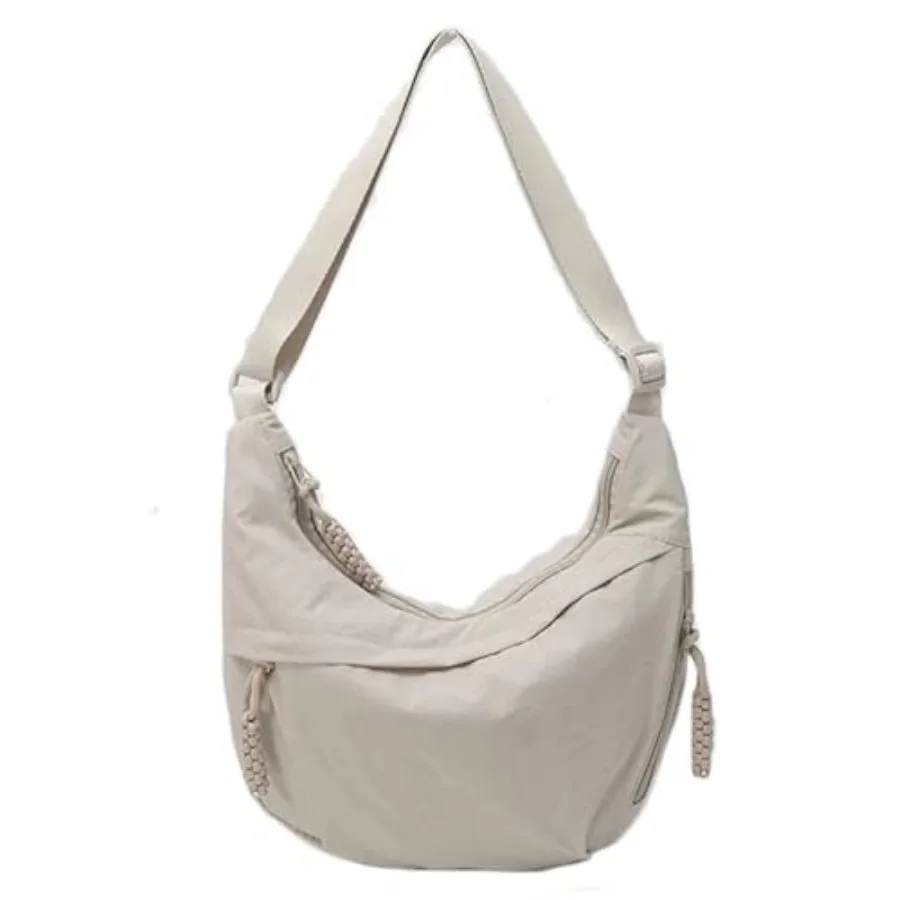 

Hobo Bag for Women Men Crescent Shoulder Bag Retro Nylon Canvas Crossbody Bag Slouchy Corduroy Dumpling Bag Purse Retro, Nylon