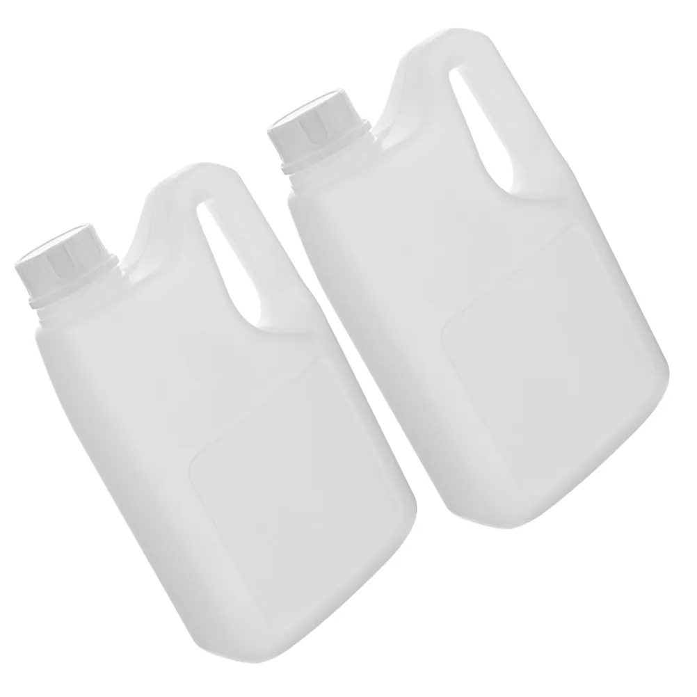 

2Pcs Reusable Juice Container with Handle Secure Screw Cap for Juicing Beverages Sauces Detergents Milk Syrup Honey Large