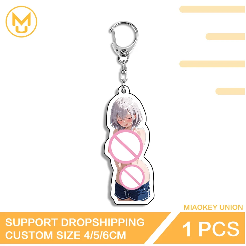 Shirogane Anime Figure Lively Girl Acrylic Keyring Transparent Animelover Keepsake Gift Waterproof Premium Jewelry Decoration