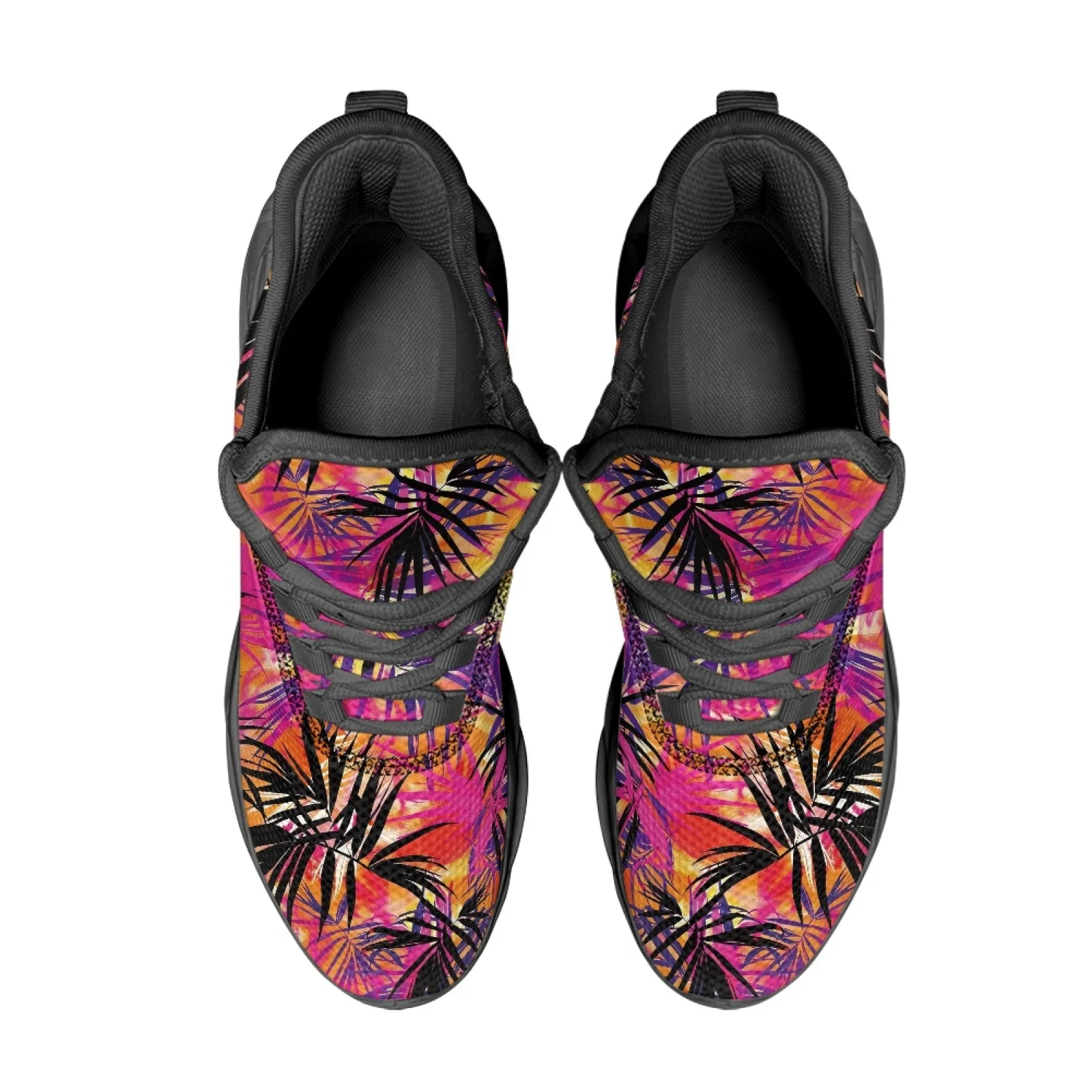 PENSTROLL Leaf Print Comfort Fit Fashion Sneakers Athletic Shoes for Men Non Slip Men's Running Shoes