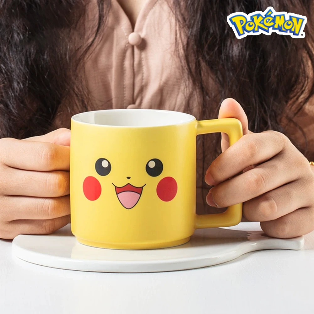 SHUNXIANG Pokémon Coffee Mug with Handle 330ml Ceramic Coffee Cup Cute Pikachu Tea Water Mug Dishwasher Safe Birthday Gifts