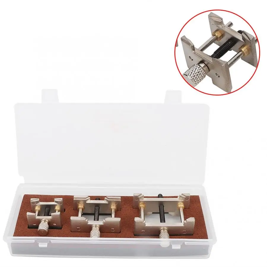 3Pcs/Box Metal Watch Movement Holder Fixed Base Clamp Adjustment Multi Function Watch Repair Tool Accessory For Watchmaker