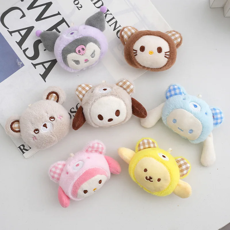 Kawaii Sanrio Lovely Cartoon Stuffed Dolls Keychain Plush Toys Keyring Pendants Bag Decorative Accessories For Children GirlGift