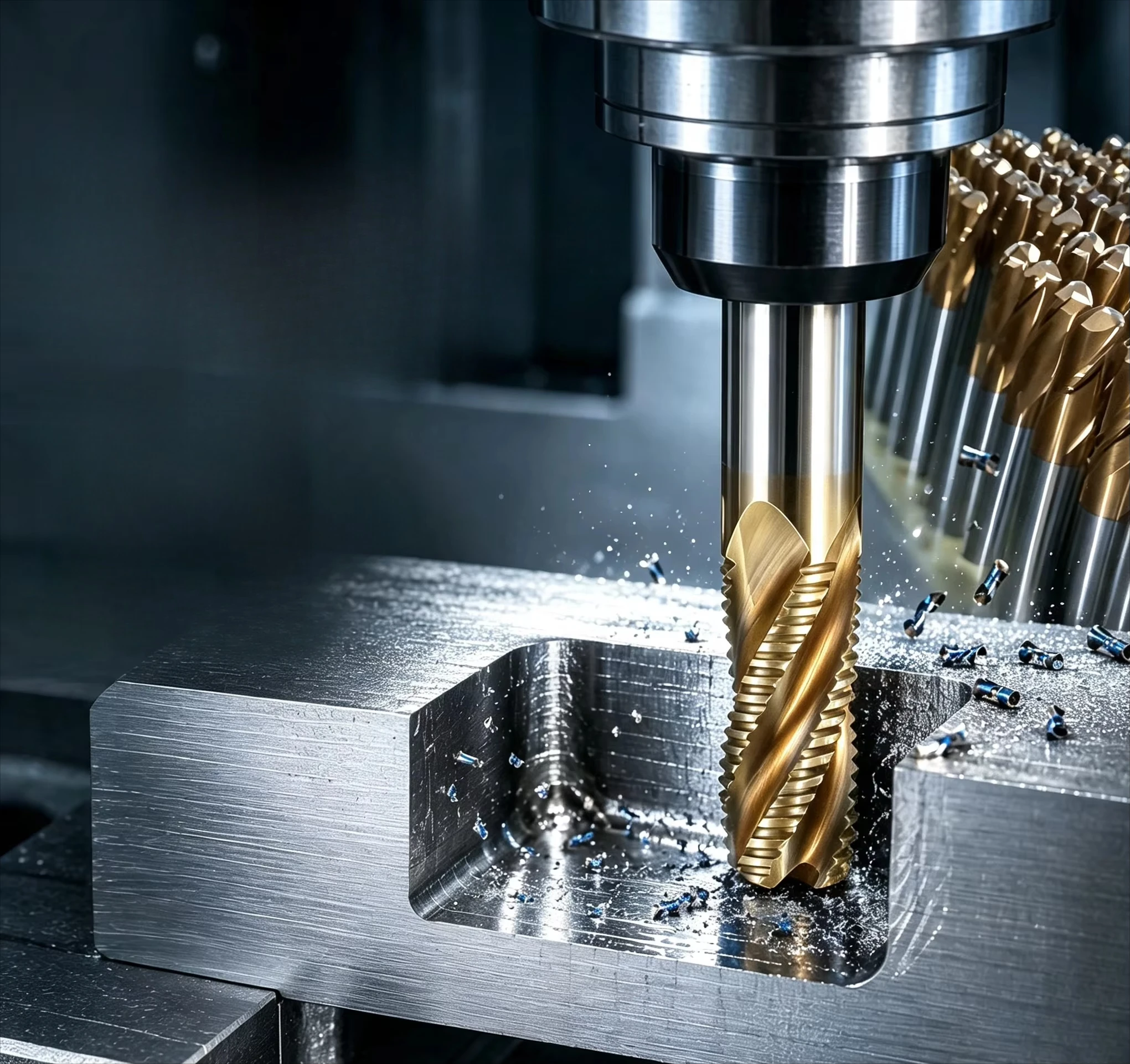 Graphite End Mill Solid Tungsten Steel CNC Milling Cutter Overall Length 150mm Super Long Tool for Graphite Carbon Machining