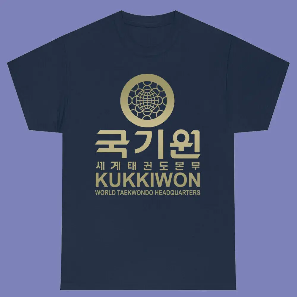 Kukkiwon Taekwondo hoofdkwartier logo unisex marineblauw T-shirt maat S-5XL