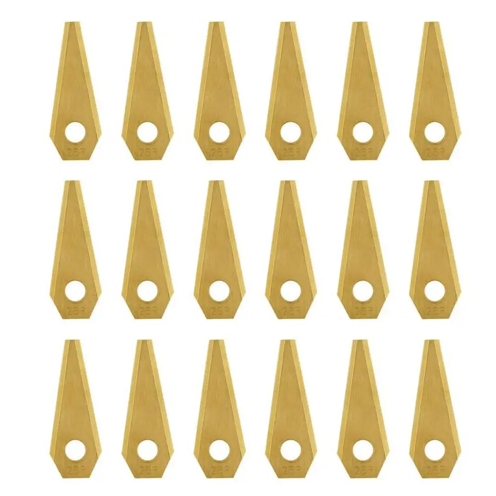 LICE-18PCS 49X19X1MM ロボット芝刈り機チタン交換刃防錆耐久性のある芝刈り機カッター Indego 用取り付けが簡単