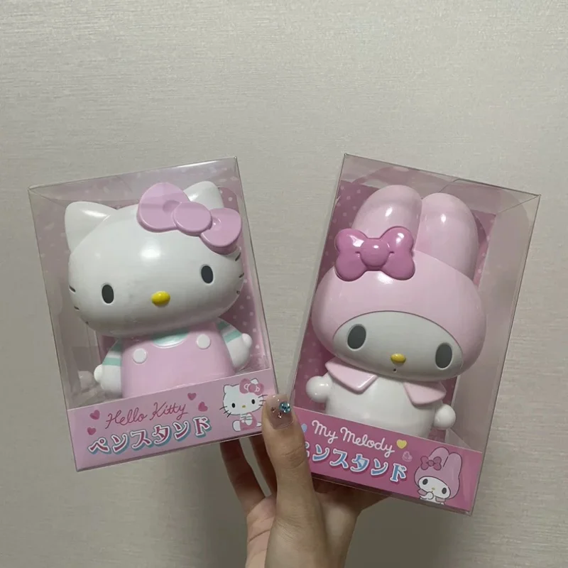 Anime Sanrio Pen Stationery Hellokitty Kuromi Holder My Melody Cinnamoroll Characters Series Makeup Brush Storage Ornament Gifts