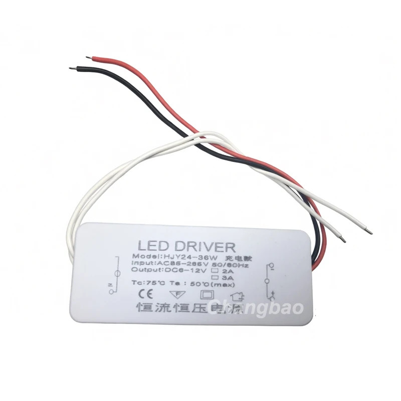 

24-36 Вт Блок питания для светодиодной лампы постоянного тока 6-12 В 2 А
