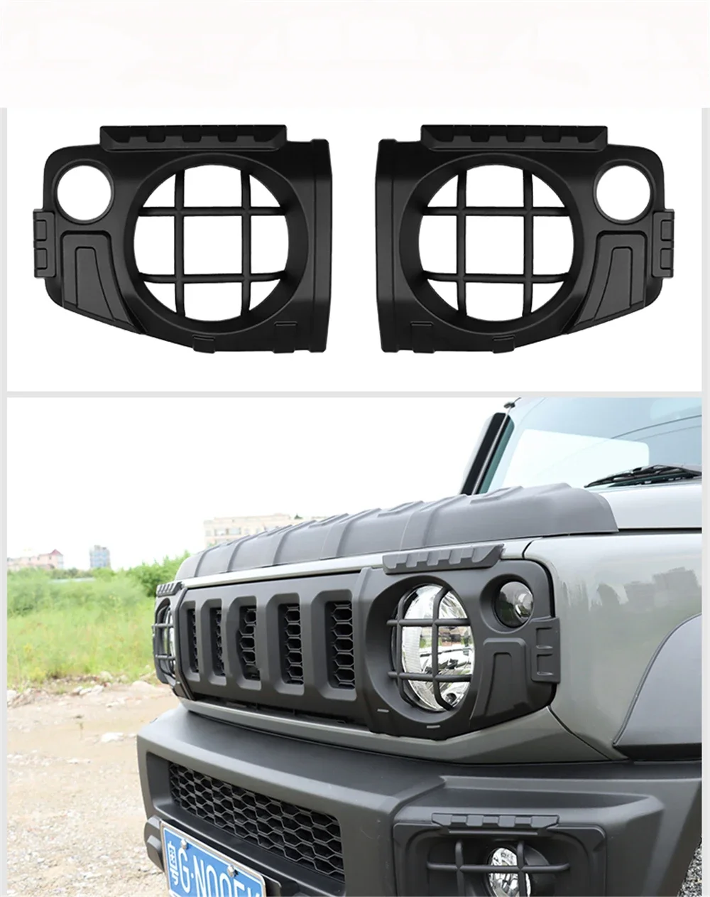 

Подходит для Suzuki Jimny JB64W JB74W 2019-2024 Автомобильная модернизация передняя фара протектор лампы Защитная крышка декоративная крышка отделка