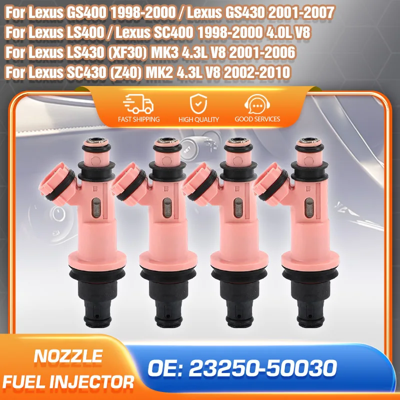 

Car Fuel Injector Nozzle Kit For Lexus GS430 LS430 2001-2007 Lexus SC430 4.3L 2002-2010 Lexus GS400 LS400 SC400 4.0L 1998-2000