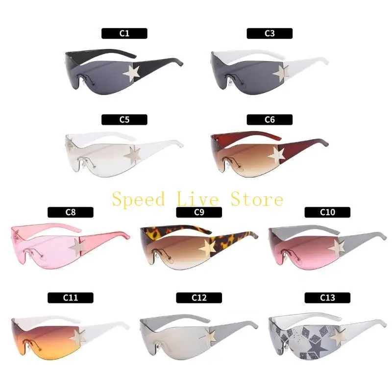 

547C Traveling UV400 Goggles Shades Star Sunglasses Sun Glasses Big Shades