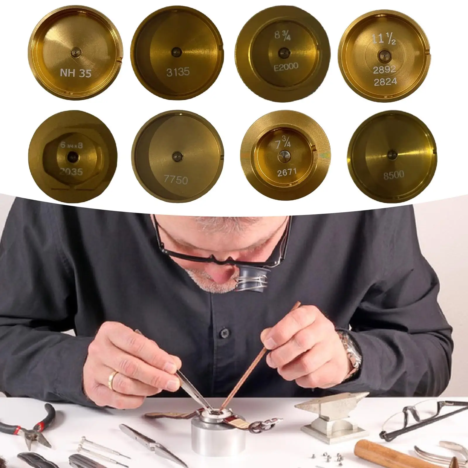 

Регулируемый держатель механизма часов, алюминиевое основание для профессиональных аксессуаров для ремонта часов и инструментов для обслуживания часов